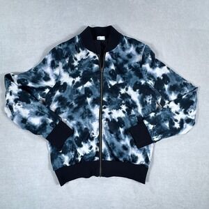 PEYTON JENSEN‎ Womens Tie Dye Bomber Jacket Size S Lightweight Zip Front Casual
